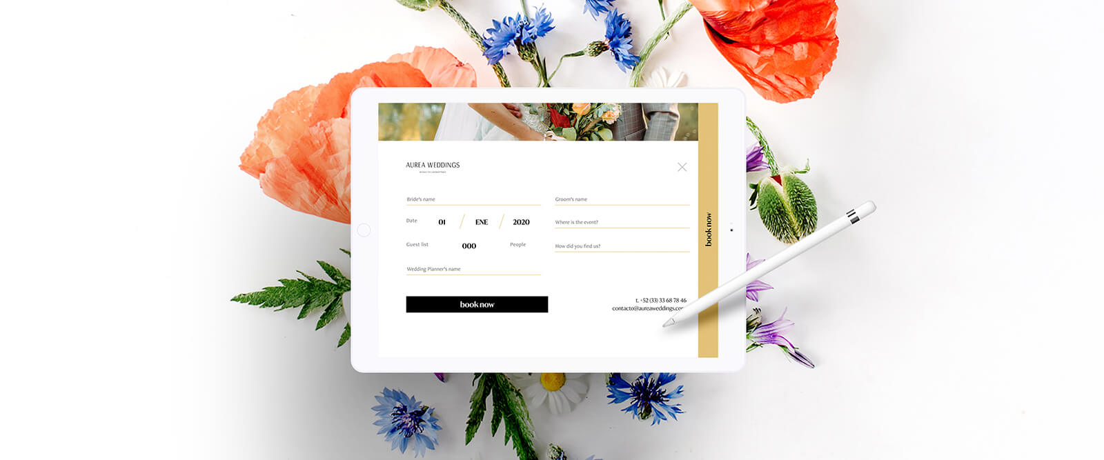 Aurea Weddings // Formulario sitio web