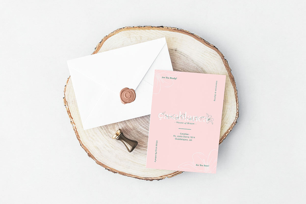 Casablanca // Invitation and Envelope