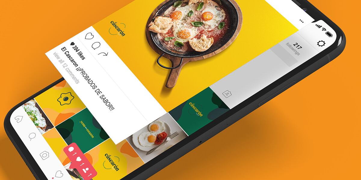 El Cascarón — Restaurante // Diseño para redes sociales