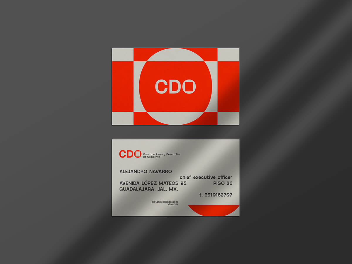 CDO — Construcciones y Desarrollo de Occidente // Business Cards Design