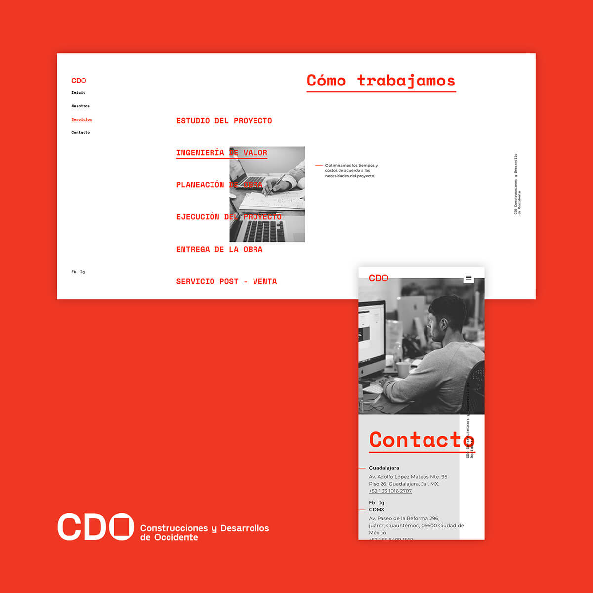 CDO — Construcciones y Desarrollo de Occidente // Website Design