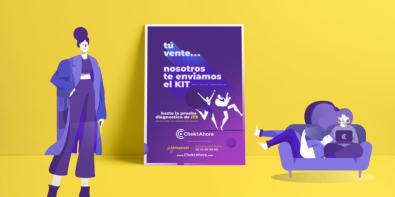 ChektAhora // Ilustraciones y Póster Publicitario