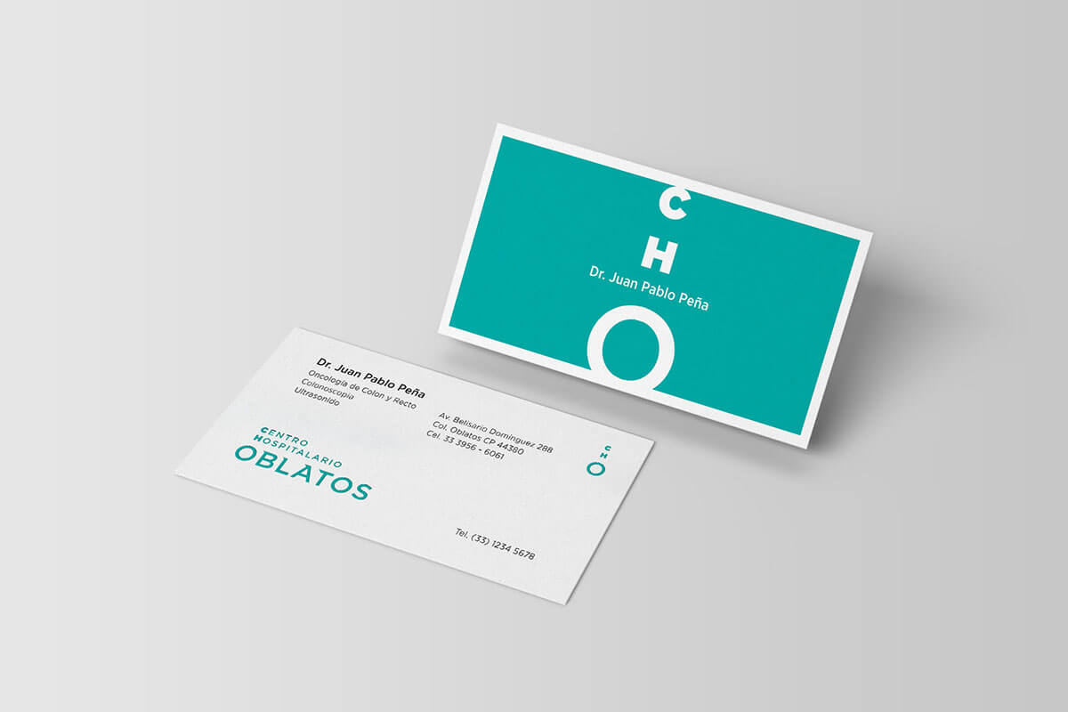 Centro Hospitalario Oblatos // Tarjetas de presentación