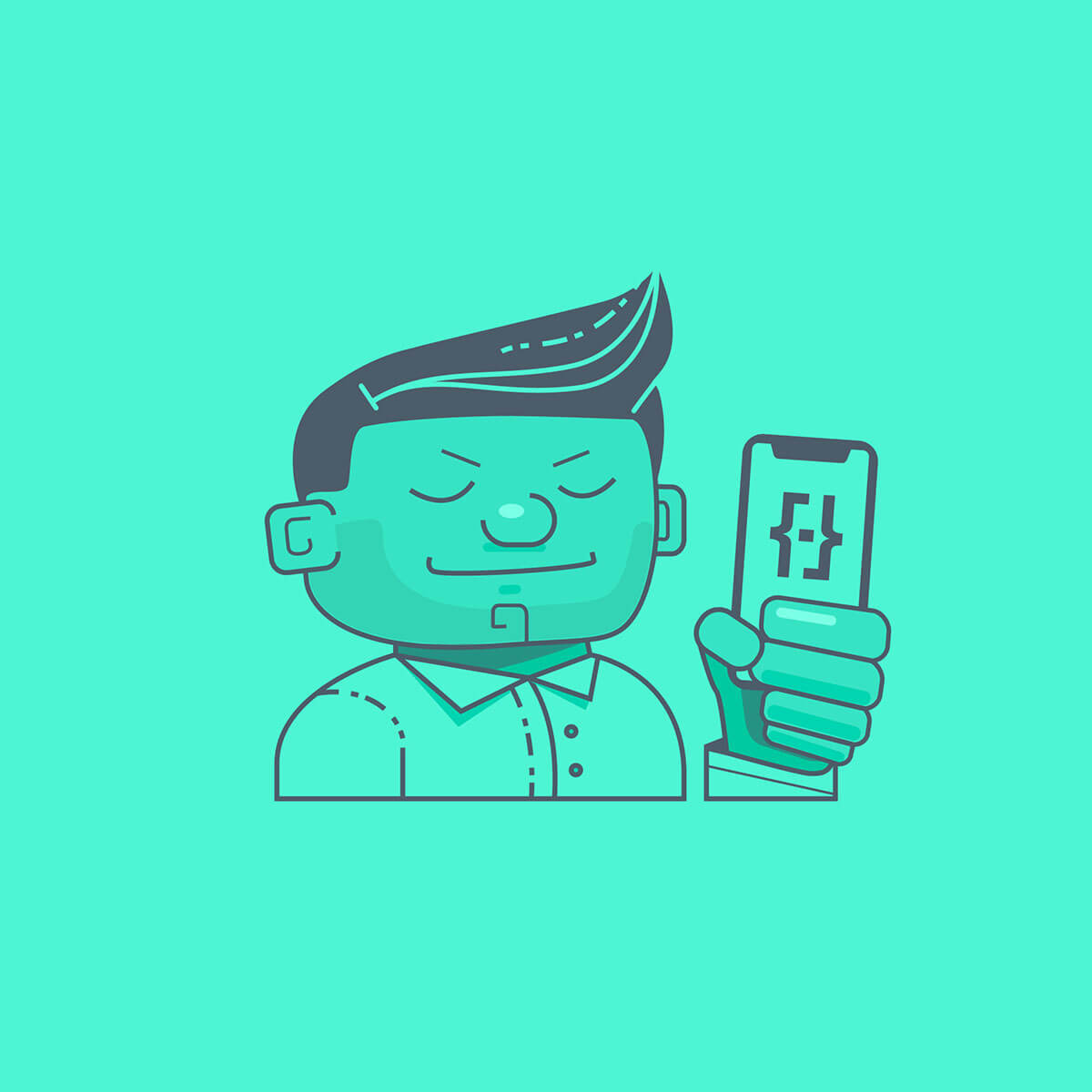 Fintecimal App // Guy Illustration