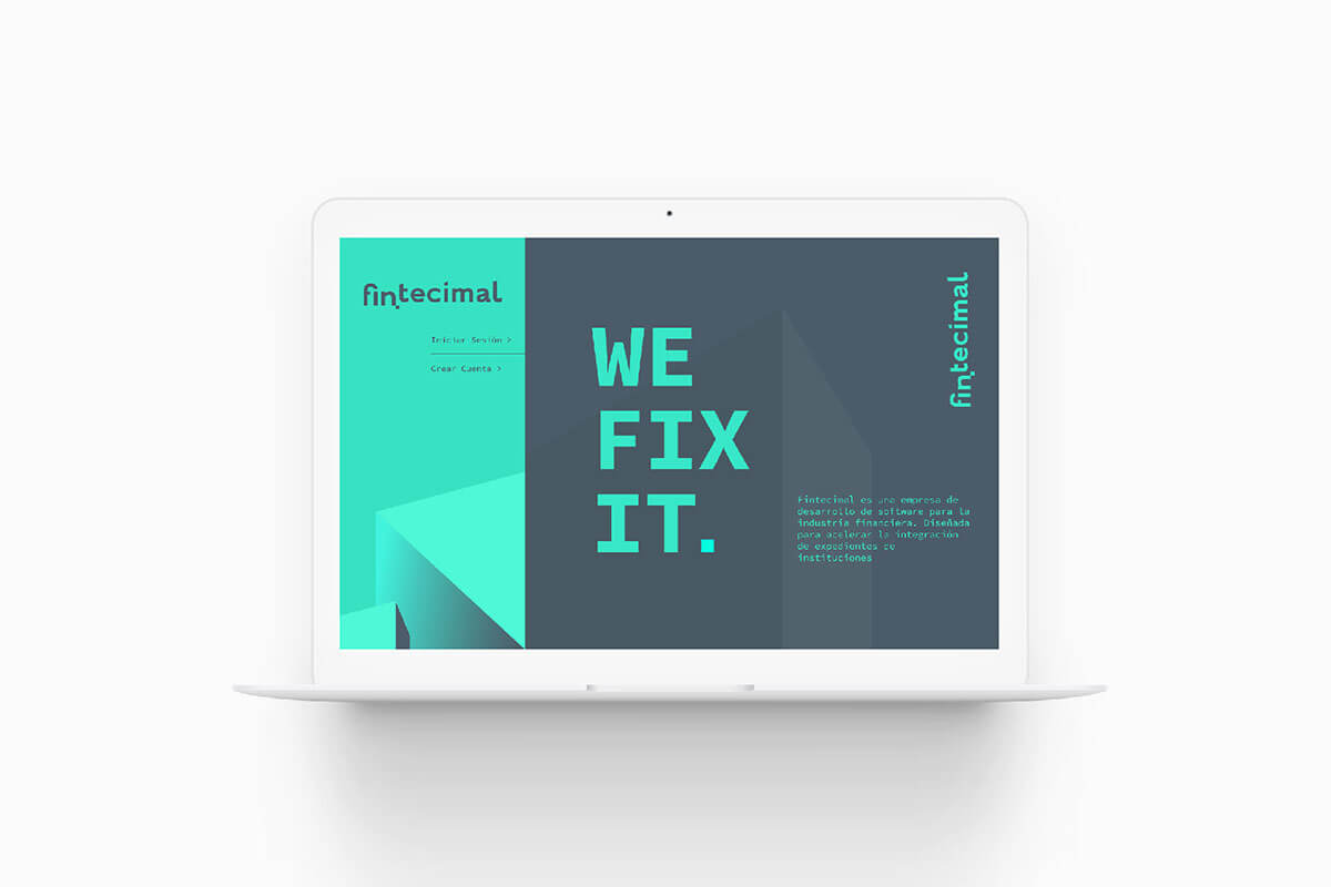 Fintecimal App // Landing Page