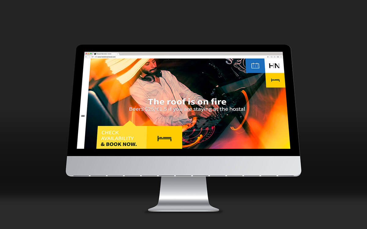 Hostal Nacional // Desktop Website