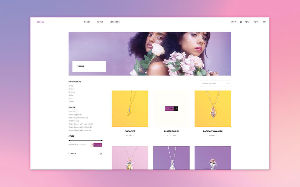 Limere — Joyería // E-commerce