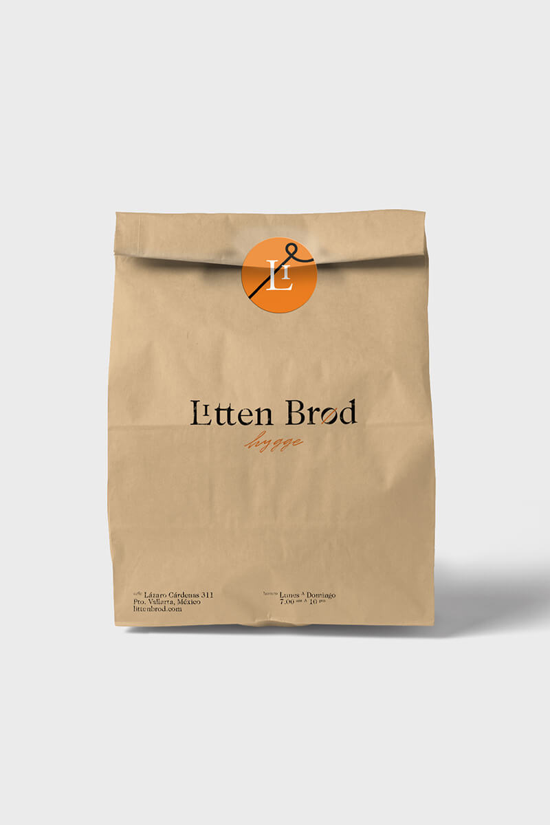 Litten Brød — Danish Bakery // Paper Bag Packaging