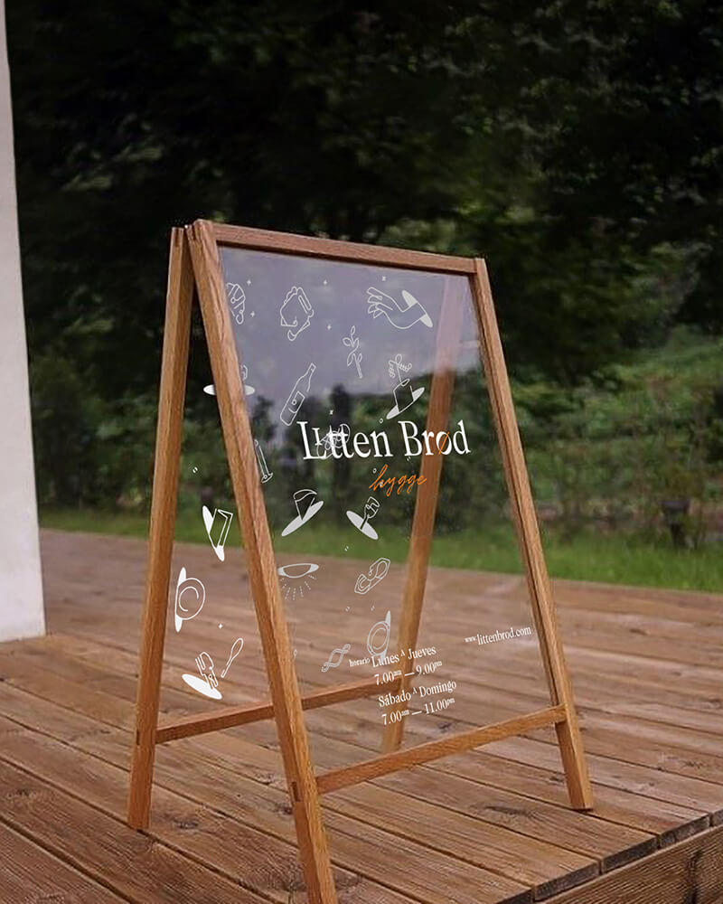 Litten Brød — Danish Bakery // Sidewalk Sign