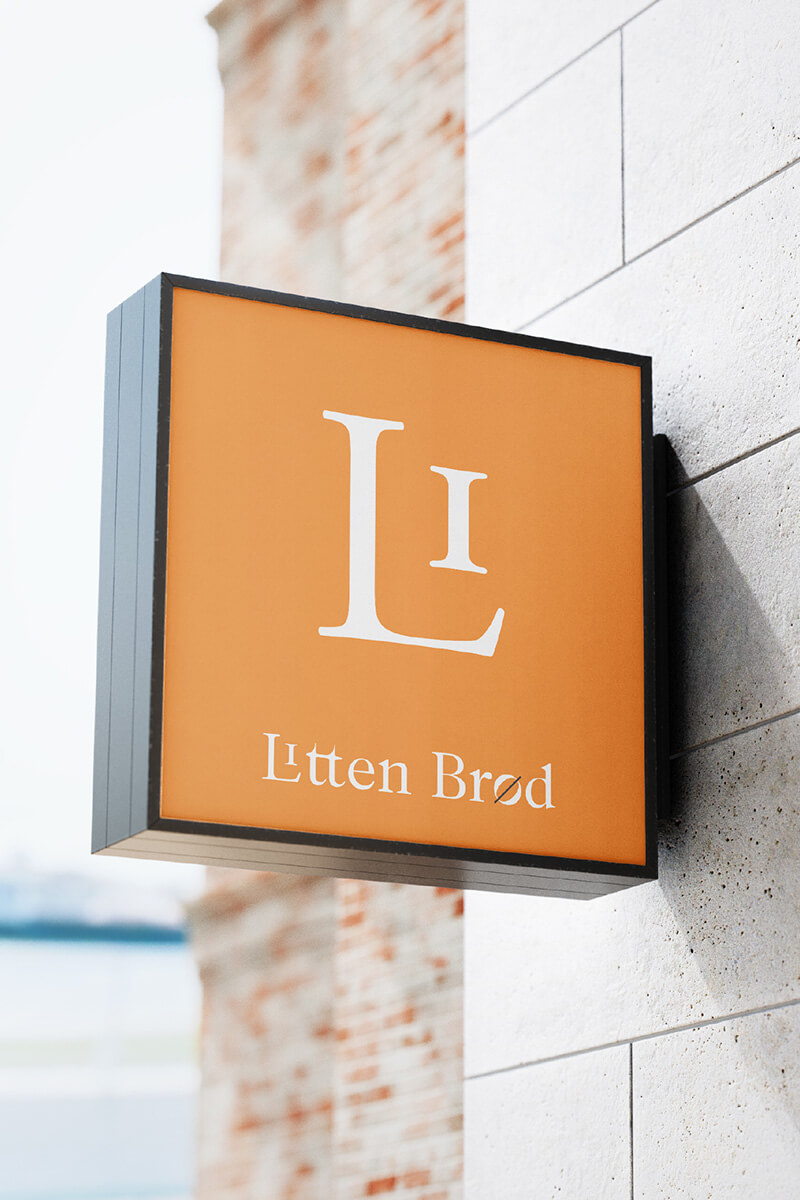 Litten Brød — Danish Bakery // Lightbox Signage