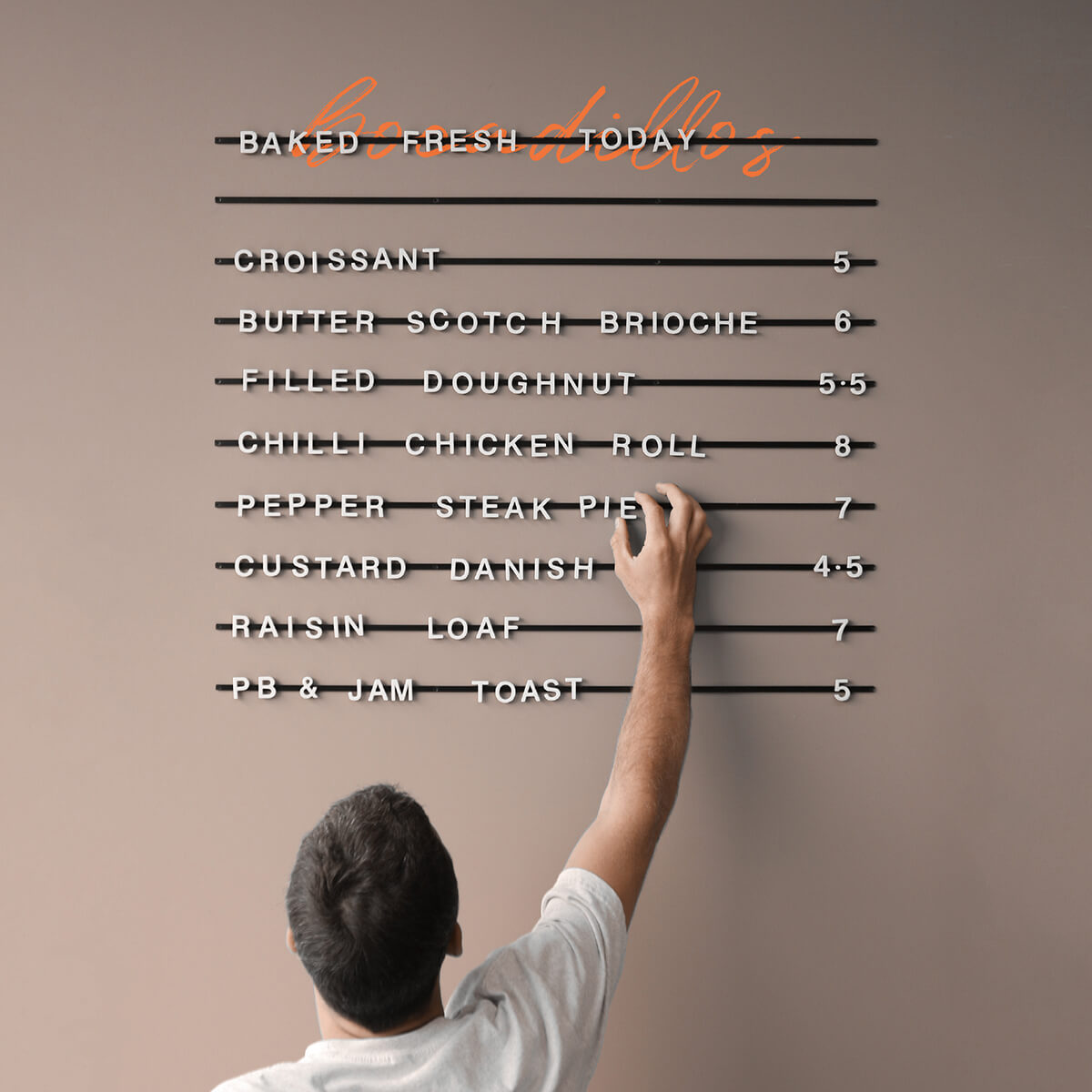 Litten Brød — Danish Bakery // Wall Menu