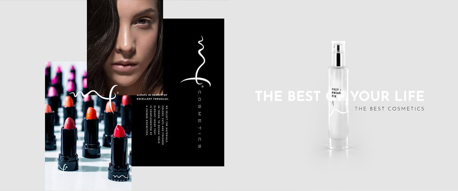 MF Cosmetics // Banner Publicitario y Productos