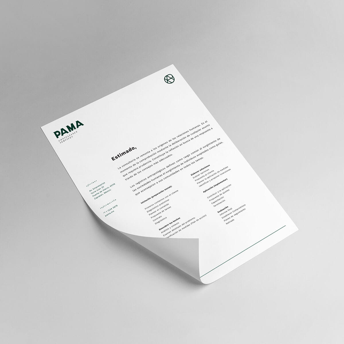 PAMA Consulting // Membrete