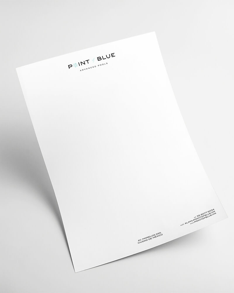 Point of Blue — Smart Pools // Letterhead