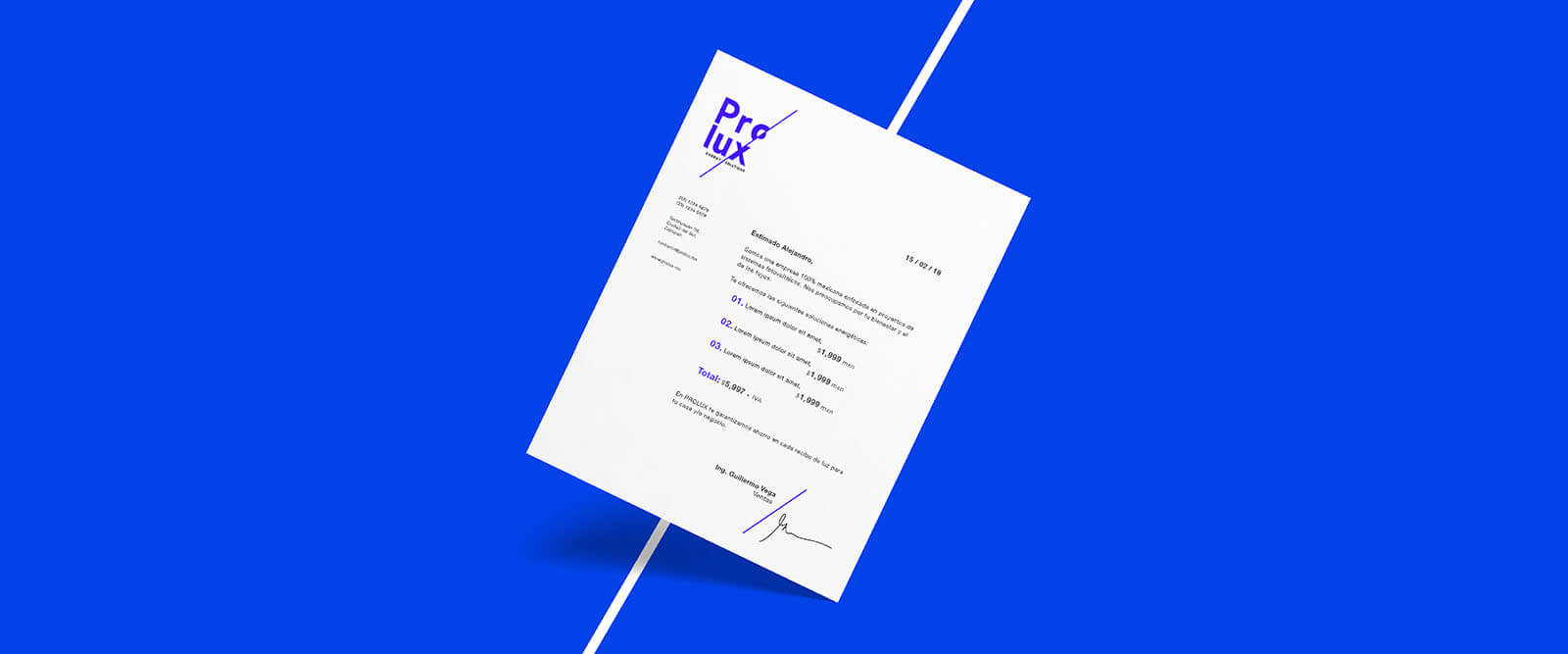 Prolux // Hoja Membretada