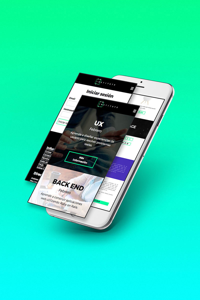 Thinc Institue // Mobile Webstite