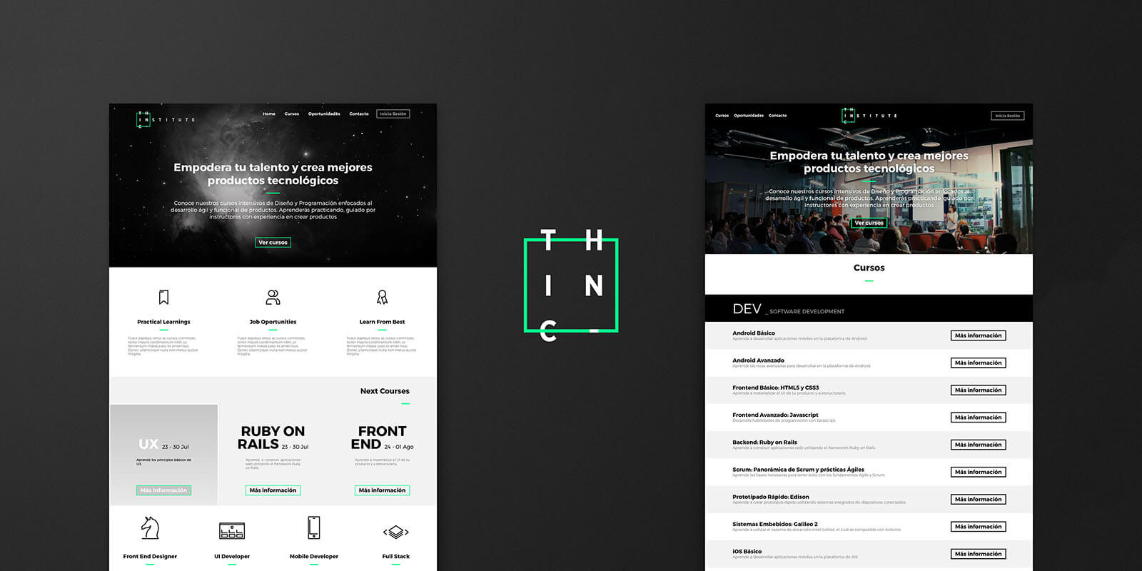 Thinc Institue // Desktop Website