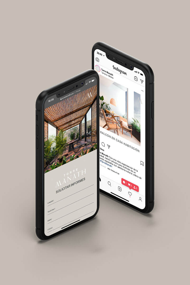 Torre Manath // Sitio Web Móvil & Istagram Post