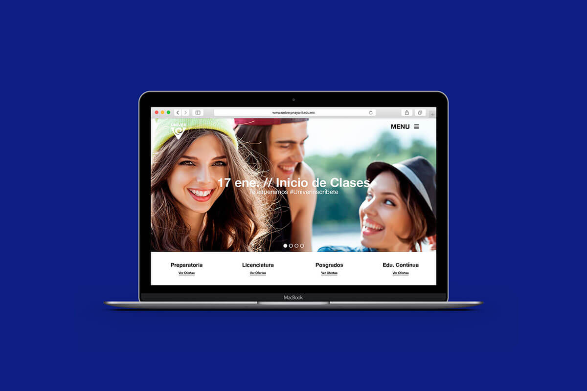 UNIVER Nayarit // Desktop Website
