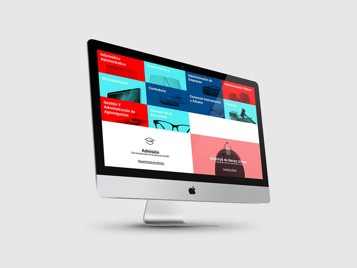 UNIVER Nayarit // Courses website page